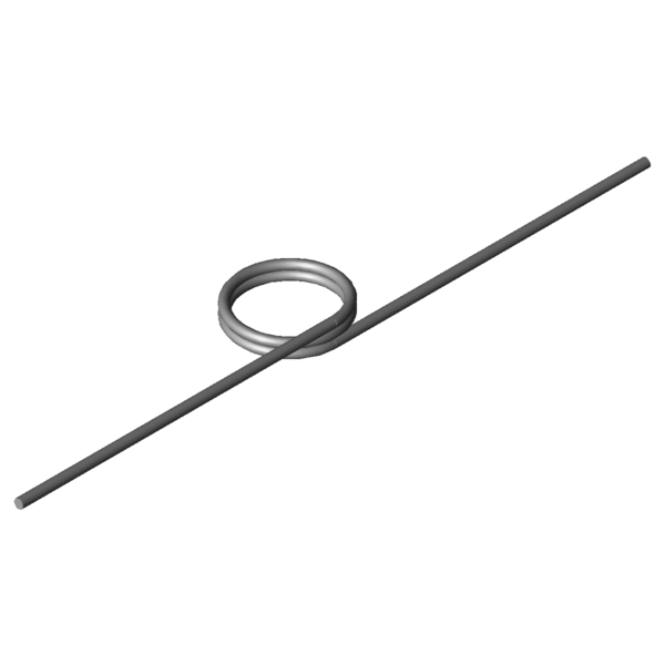 CAD obrázek Zkrutné pružiny T-19150L