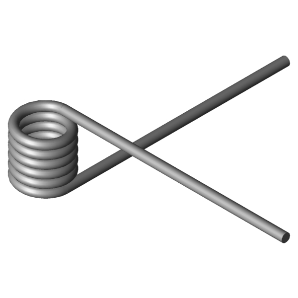 CAD obrázek Zkrutné pružiny T-19303L