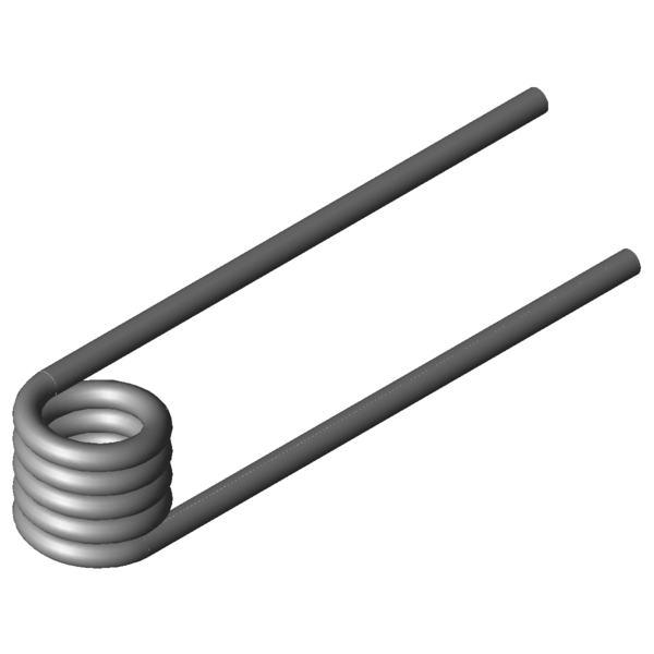 CAD obrázek Zkrutné pružiny T-19402L