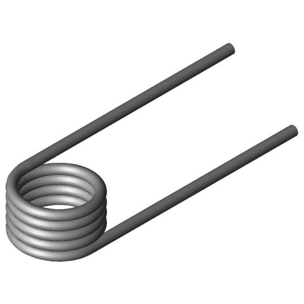 Imagem CAD Molas de torção T-19442L