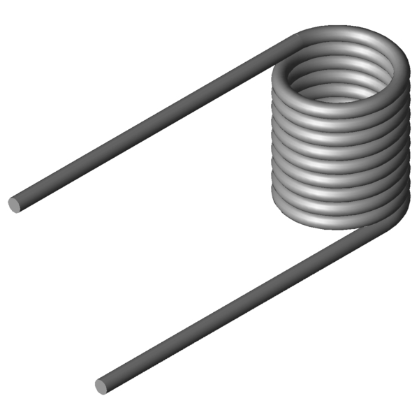 Imagem CAD Molas de torção T-19446R