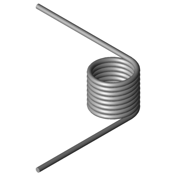 Imagem CAD Molas de torção T-19465R