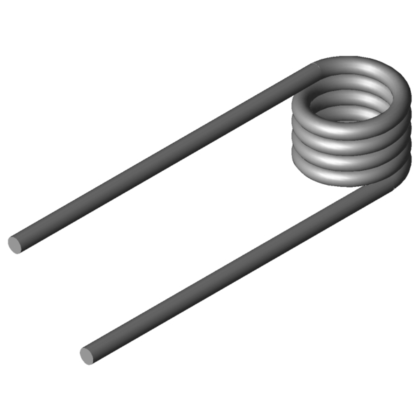 Imagem CAD Molas de torção T-19502R