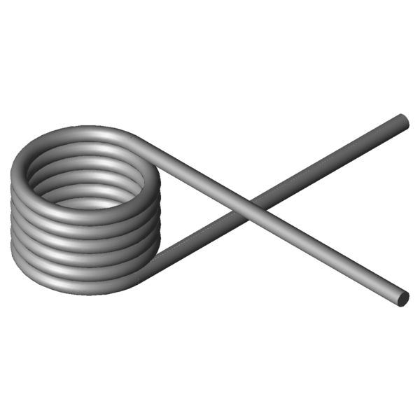 Imagem CAD Molas de torção T-19543L