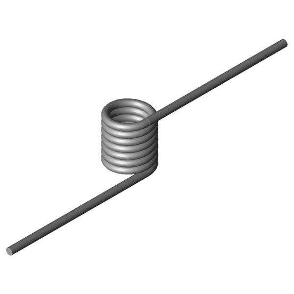 CAD obrázek Zkrutné pružiny T-19708R