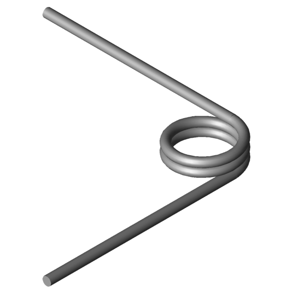 CAD obrázek Zkrutné pružiny T-19710R