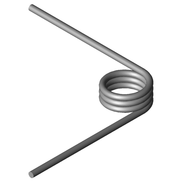 CAD obrázek Zkrutné pružiny T-19714R