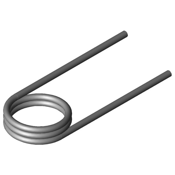CAD obrázek Zkrutné pružiny T-19729L