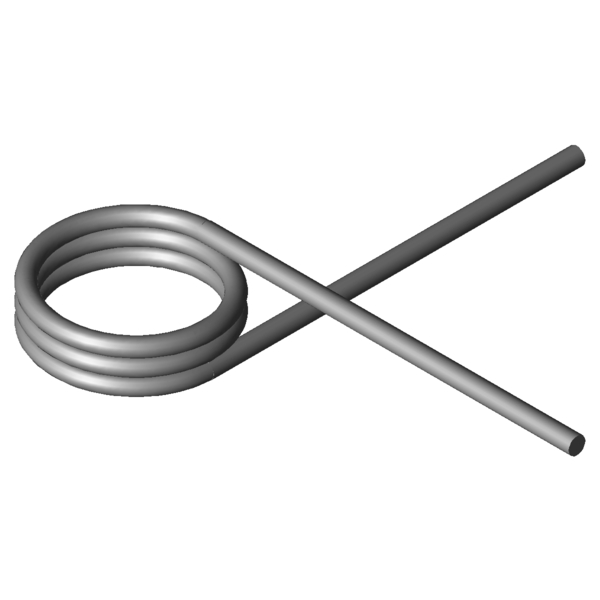 CAD obrázek Zkrutné pružiny T-19730L