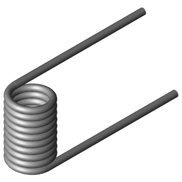 Imagem CAD Molas de torção T-19741L