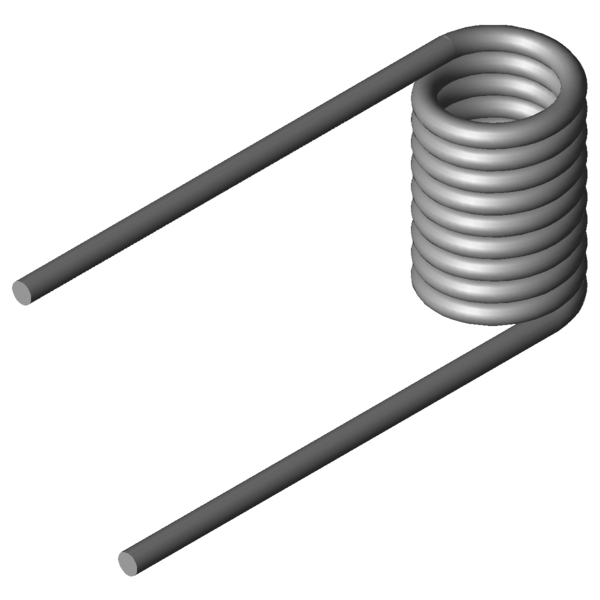 Imagem CAD Molas de torção T-19741R
