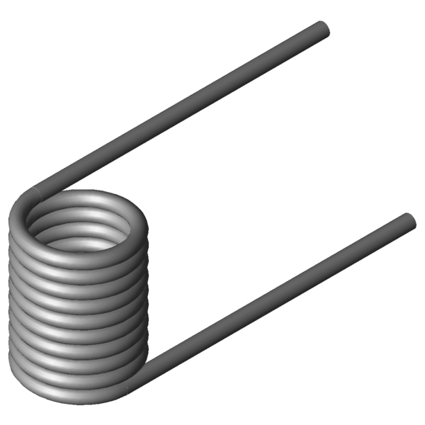 Imagem CAD Molas de torção T-19746L