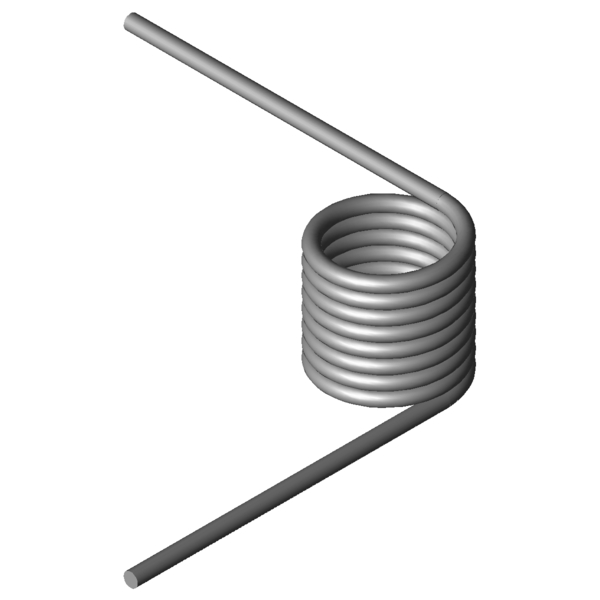 CAD obrázek Zkrutné pružiny T-19750R