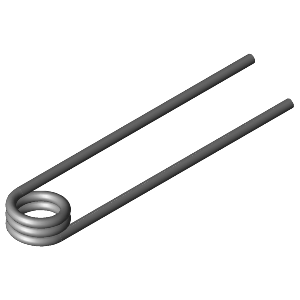 Imagem CAD Molas de torção T-19803L