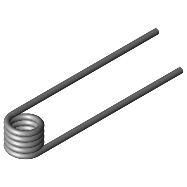 Imagem CAD Molas de torção T-19807L