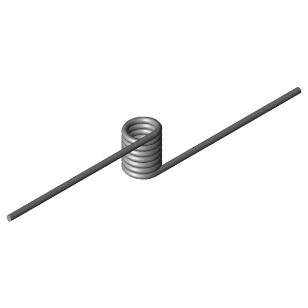 Imagem CAD Molas de torção T-19809L