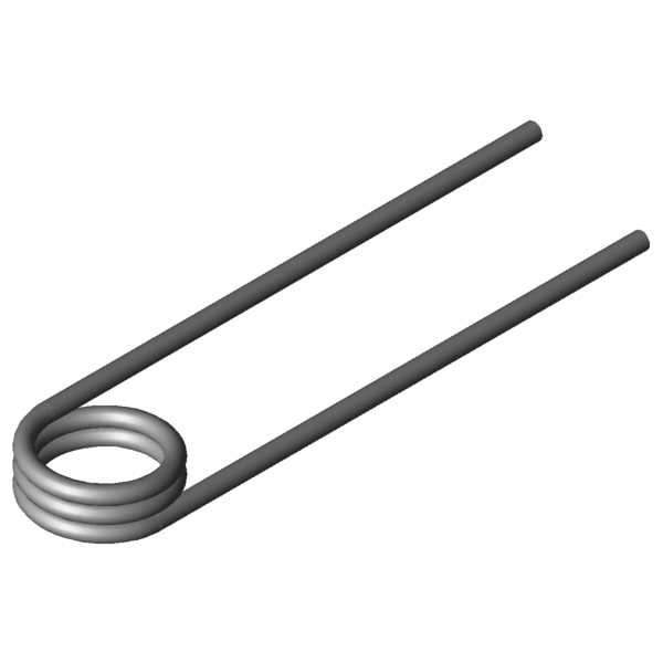 Imagem CAD Molas de torção T-19817L