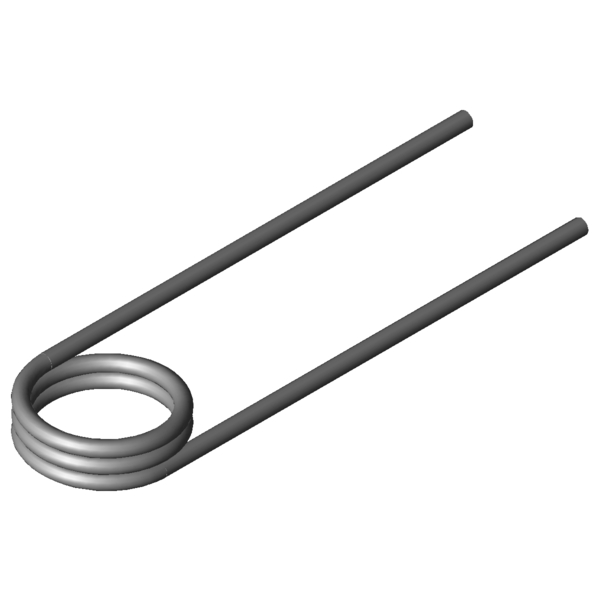 Imagem CAD Molas de torção T-19832L