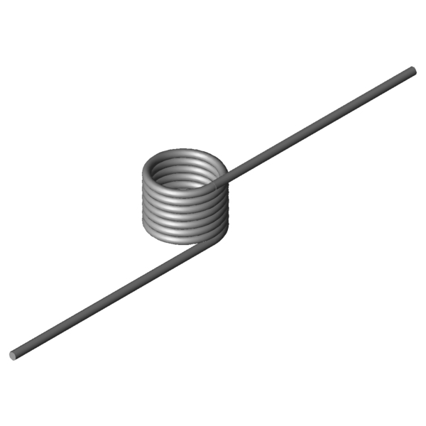 Imagem CAD Molas de torção T-19838R