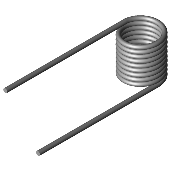 Imagem CAD Molas de torção T-19840R
