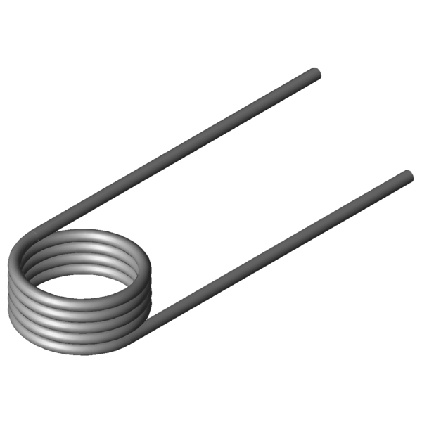 CAD obrázek Zkrutné pružiny T-19851L