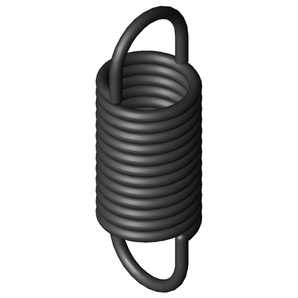 Imagen CAD Muelles de extensión Z-075E-01X