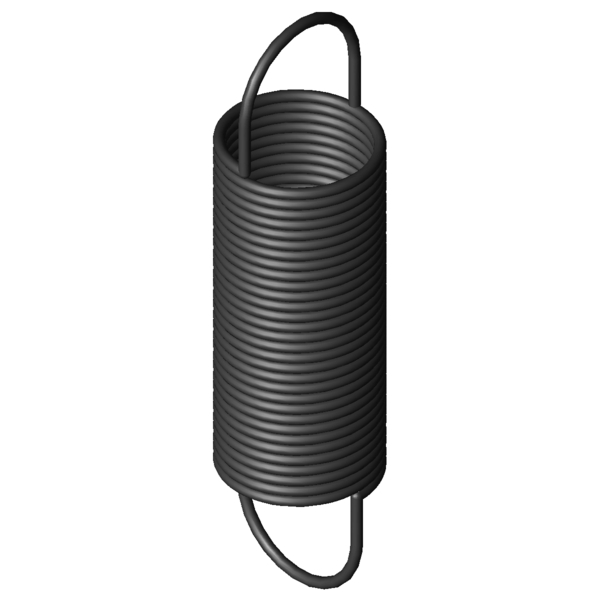 Imagen CAD Muelles de extensión Z-081E-04X