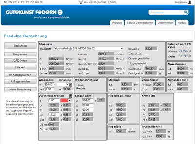 Spring calculation to DIN 13906