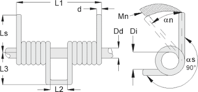 Double torsion spring - Technical image