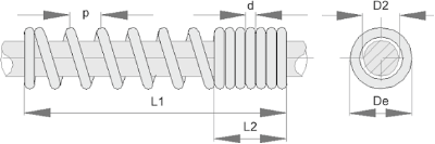 Espiral de protecção de cabo/mangueira 1420 - Imagem técnica