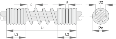 Cable/hose protection coil 1430 - Technical image