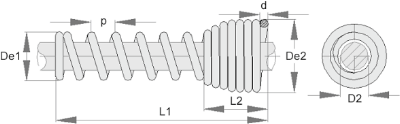 Cable/hose protection coil 1440 - Technical image