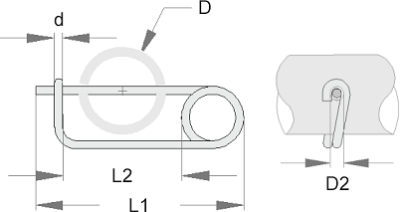 Sicherungsklammern - Technisches Bild