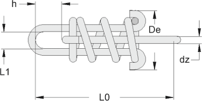 kötél húzórugók - Műszaki kép