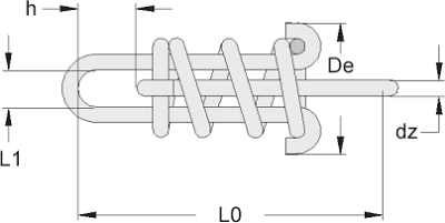 Molas de tracção por cabo - Imagem técnica